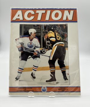 Action Edmonton Oilers Official Program February 19 1988 VS. Penguins